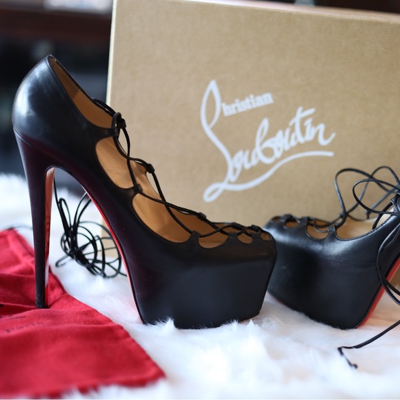 CHRISTIAN LOUBOUTIN ANKLE STRAP DAFFODILE 160 LEATHER - Picture 5 of 12